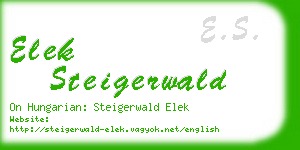 elek steigerwald business card